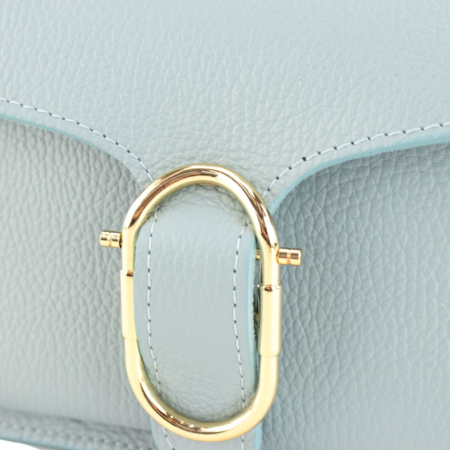 Bandolera Piel Pregato Fíbula Azul cielo - KimondoShop