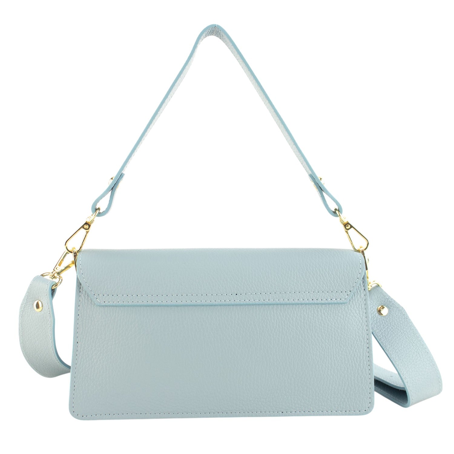 Bandolera Piel Pregato Fíbula Azul cielo - KimondoShop