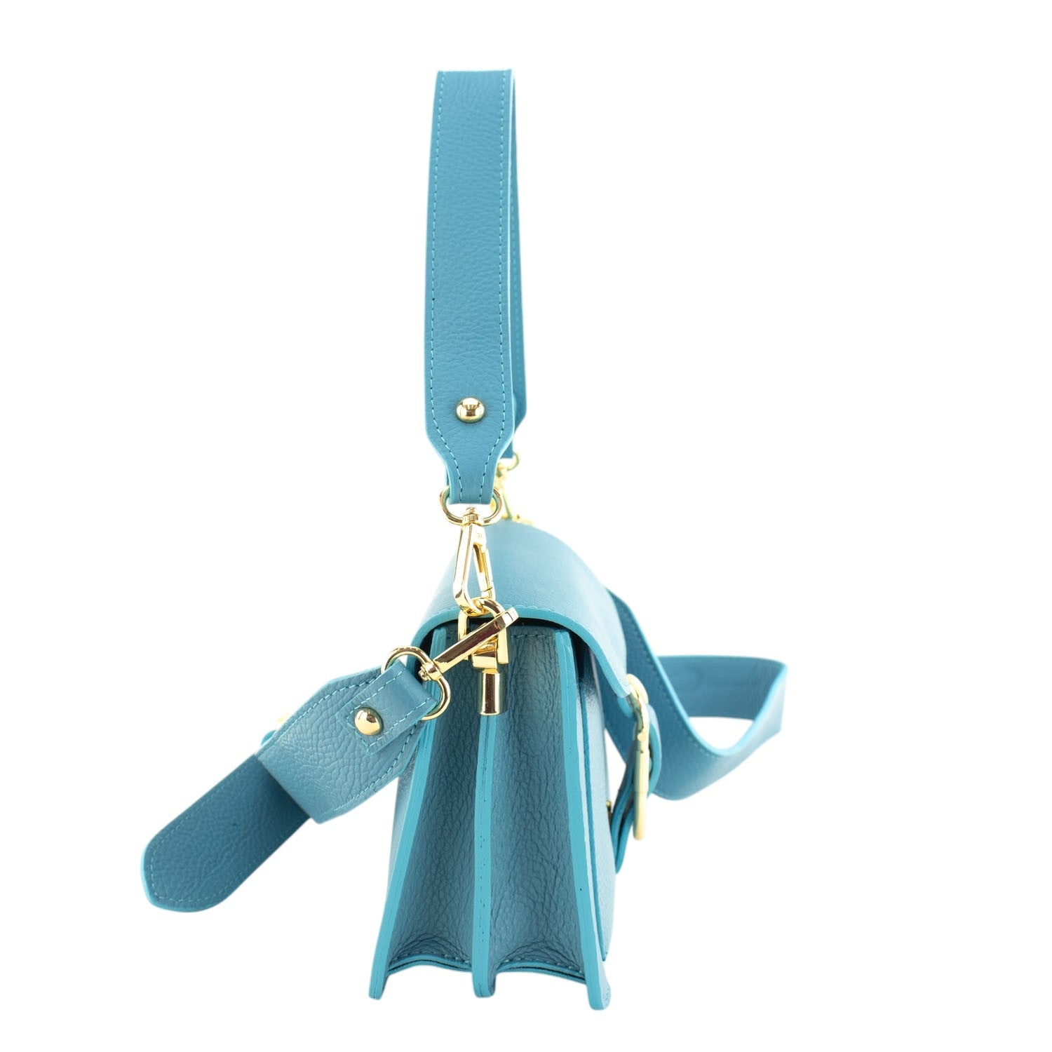 Bandolera Piel Pregato Fíbula Azul turquesa claro - KimondoShop