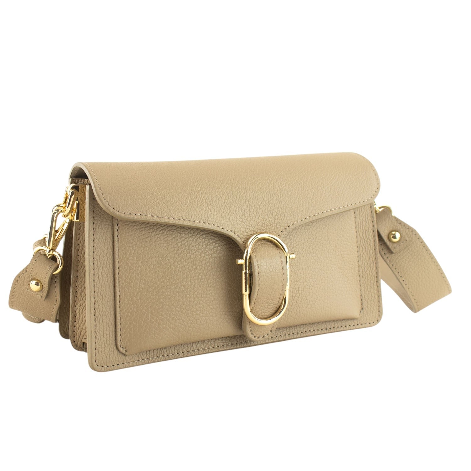 Bandolera Piel Pregato Fíbula Moka - KimondoShop