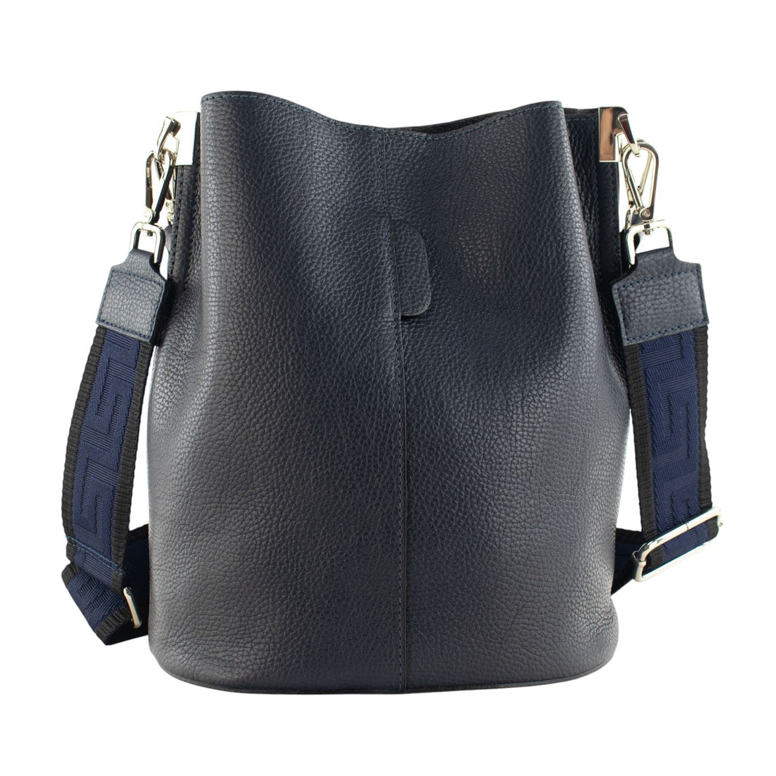 Bandolera Piel Pregato Secchio Azul marino - KimondoShop