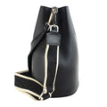 Bandolera Piel Pregato Secchio Negro cinta lisa - KimondoShop