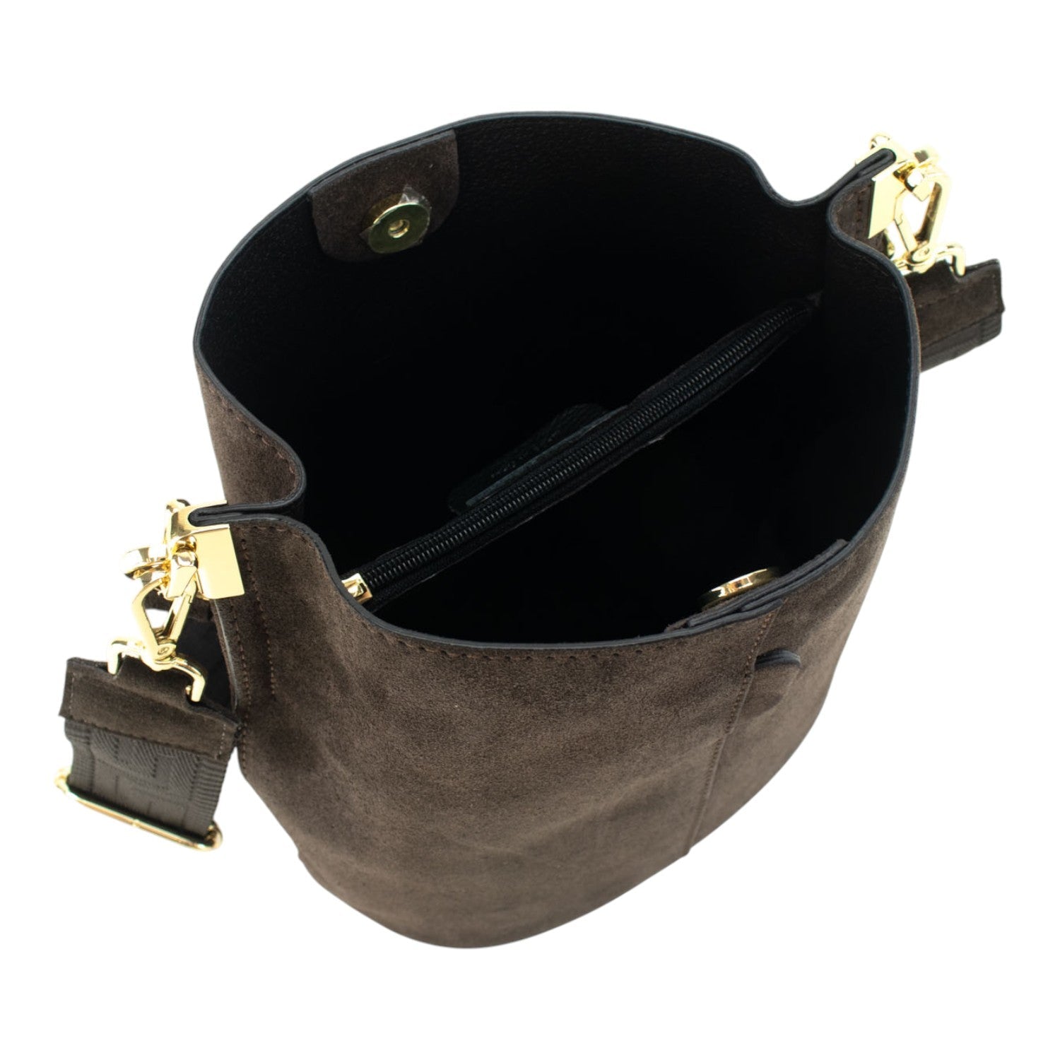 Bandolera Piel Pregato Secchio Peach Chocolate - KimondoShop