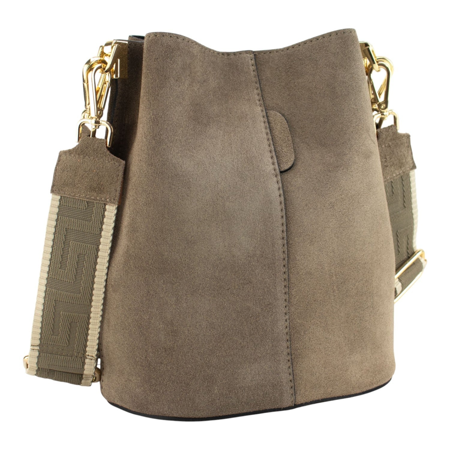 Bandolera Piel Pregato Secchio Peach Taupe - KimondoShop