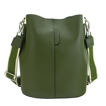 Bandolera Piel Pregato Secchio Verde Oliva - KimondoShop