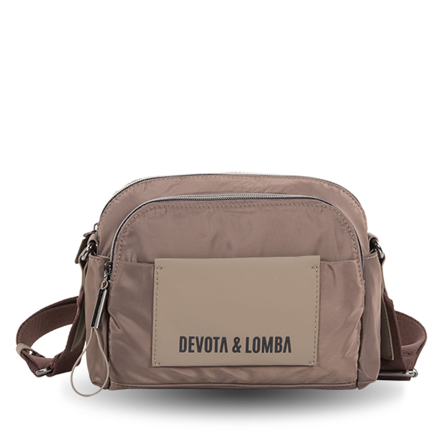 Bandolera redondeada Devota & Lomba Viber Taupe - KimondoShop