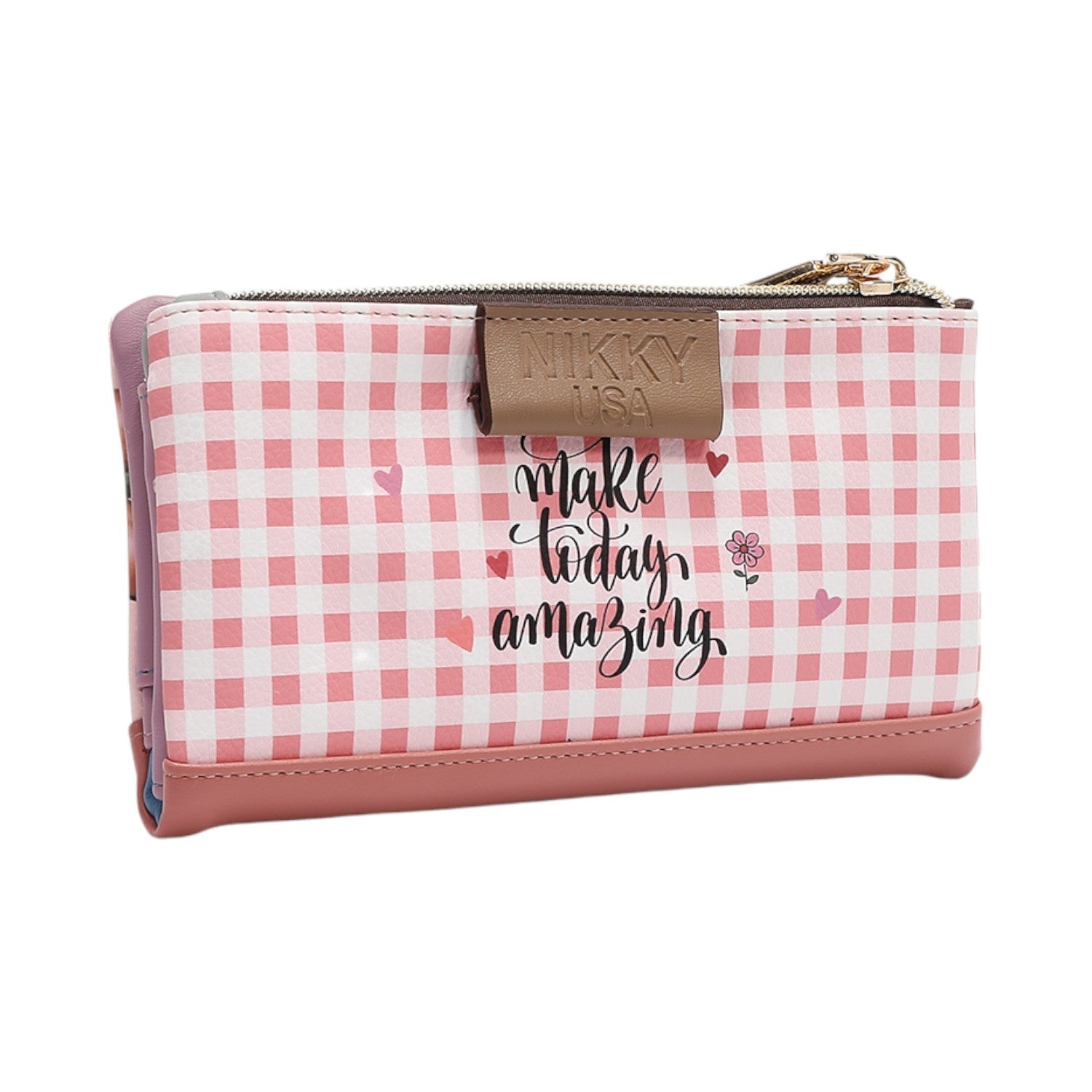 Billetero largo con broche touch RFID Nikky Flower Day - KimondoShop