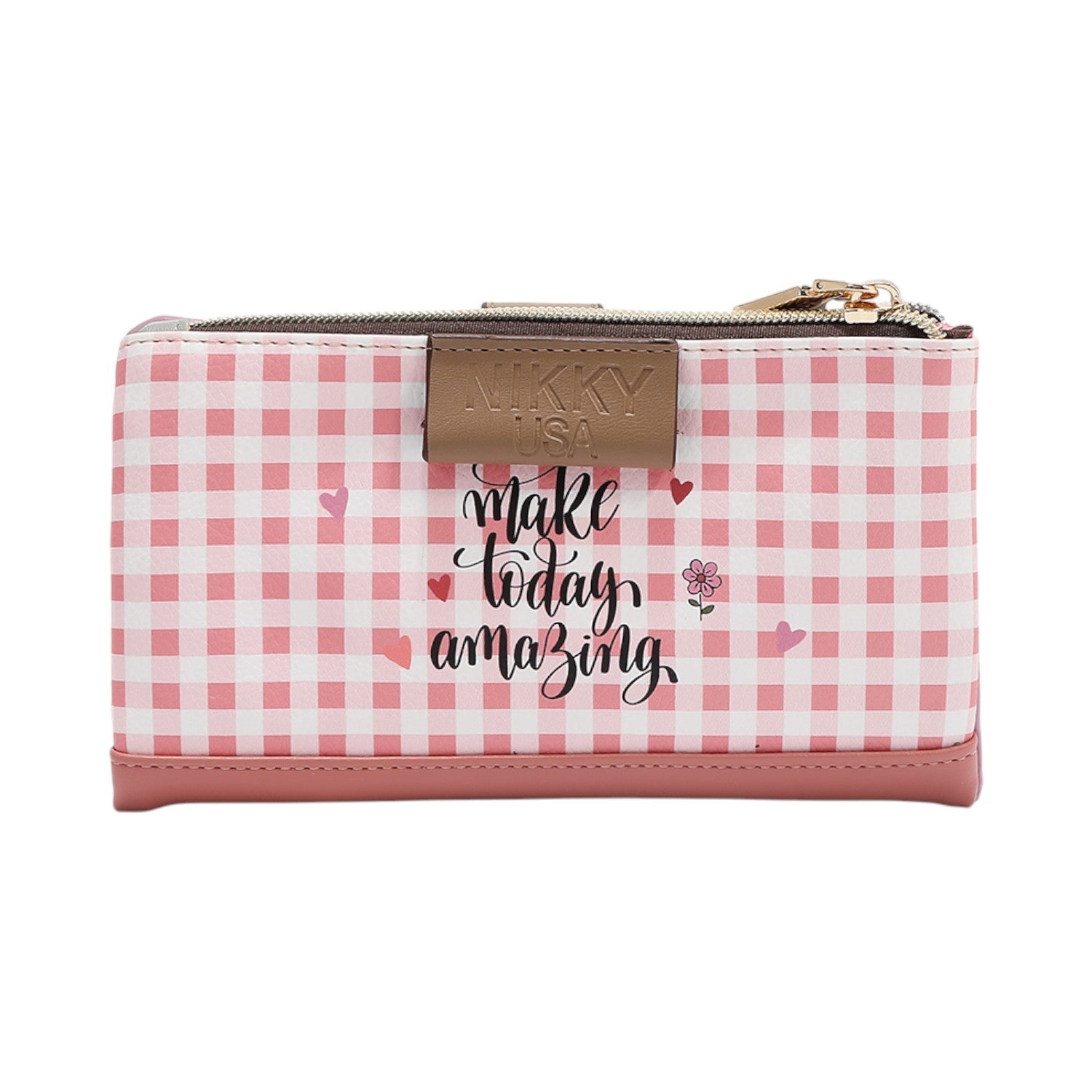 Billetero largo con broche touch RFID Nikky Flower Day - KimondoShop