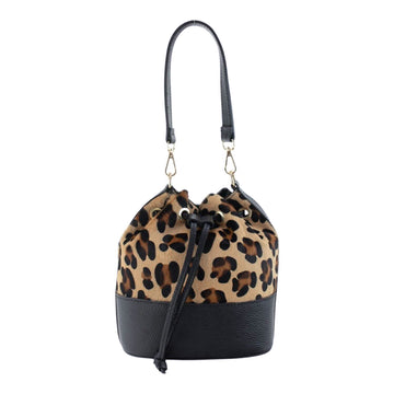 Bolso bombonera en Piel Pregato Ayra Leopardo