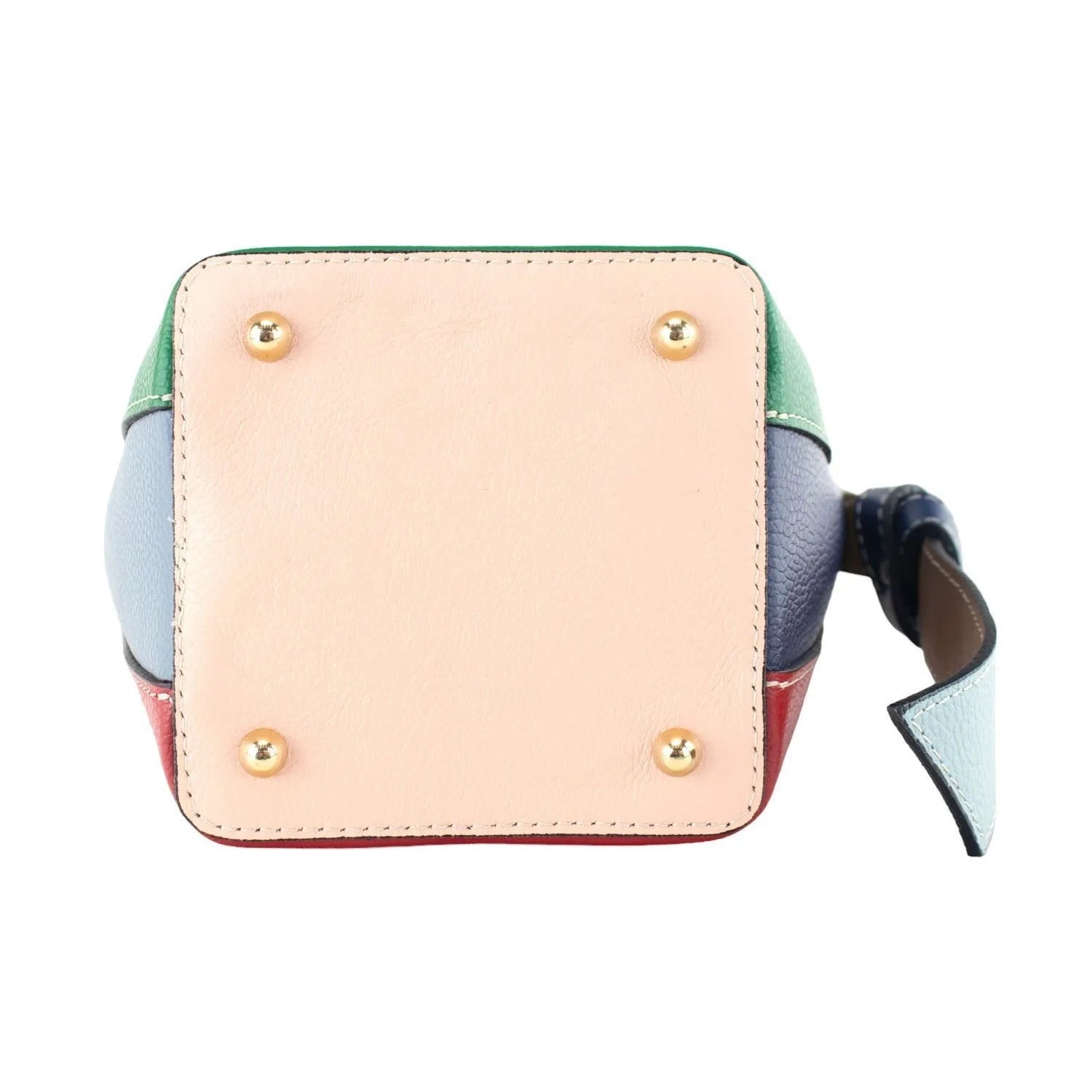 Bolso bucket en Piel Pregato Alessia Verde - KimondoShop