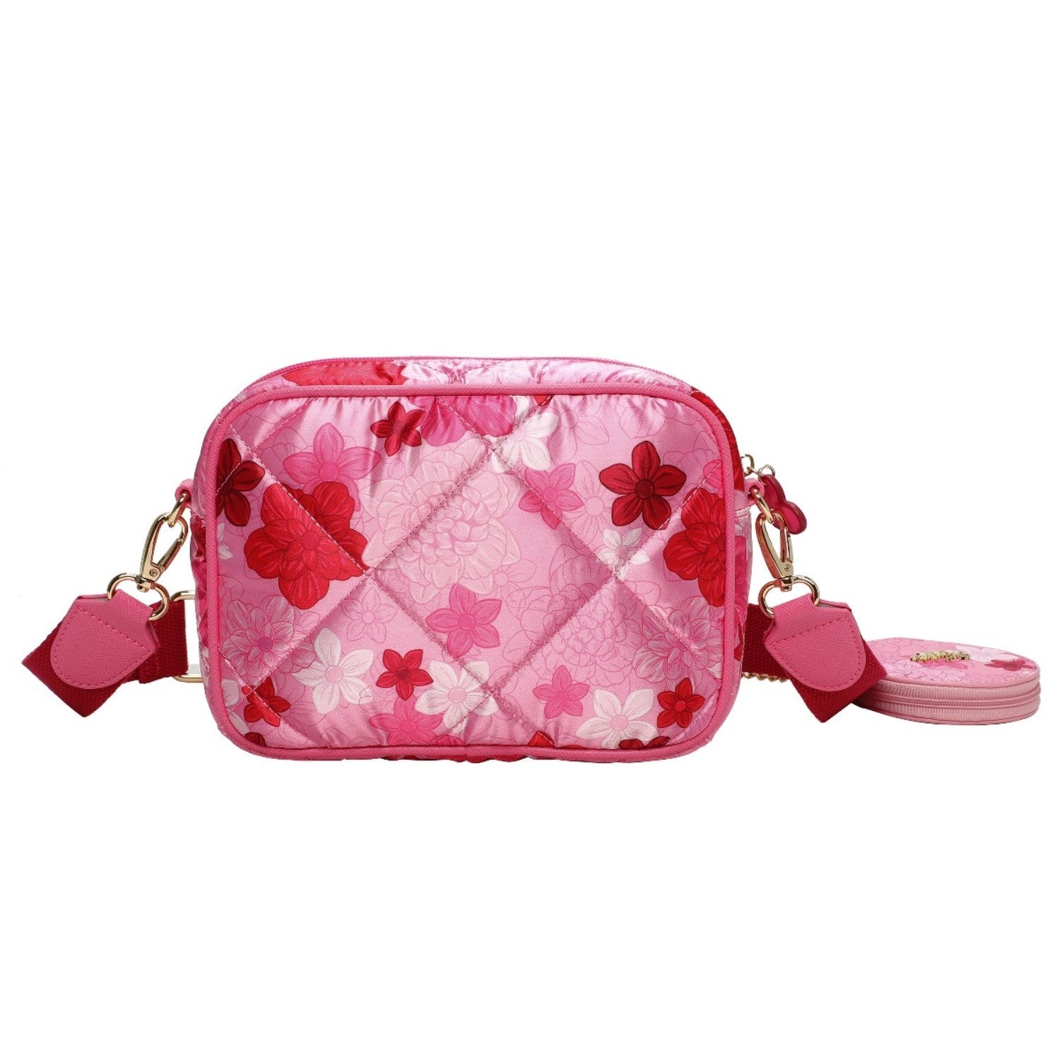 Bolso Camera Vendula London Cats & Corgis Floral - Pink Ribbon Foundation - KimondoShop