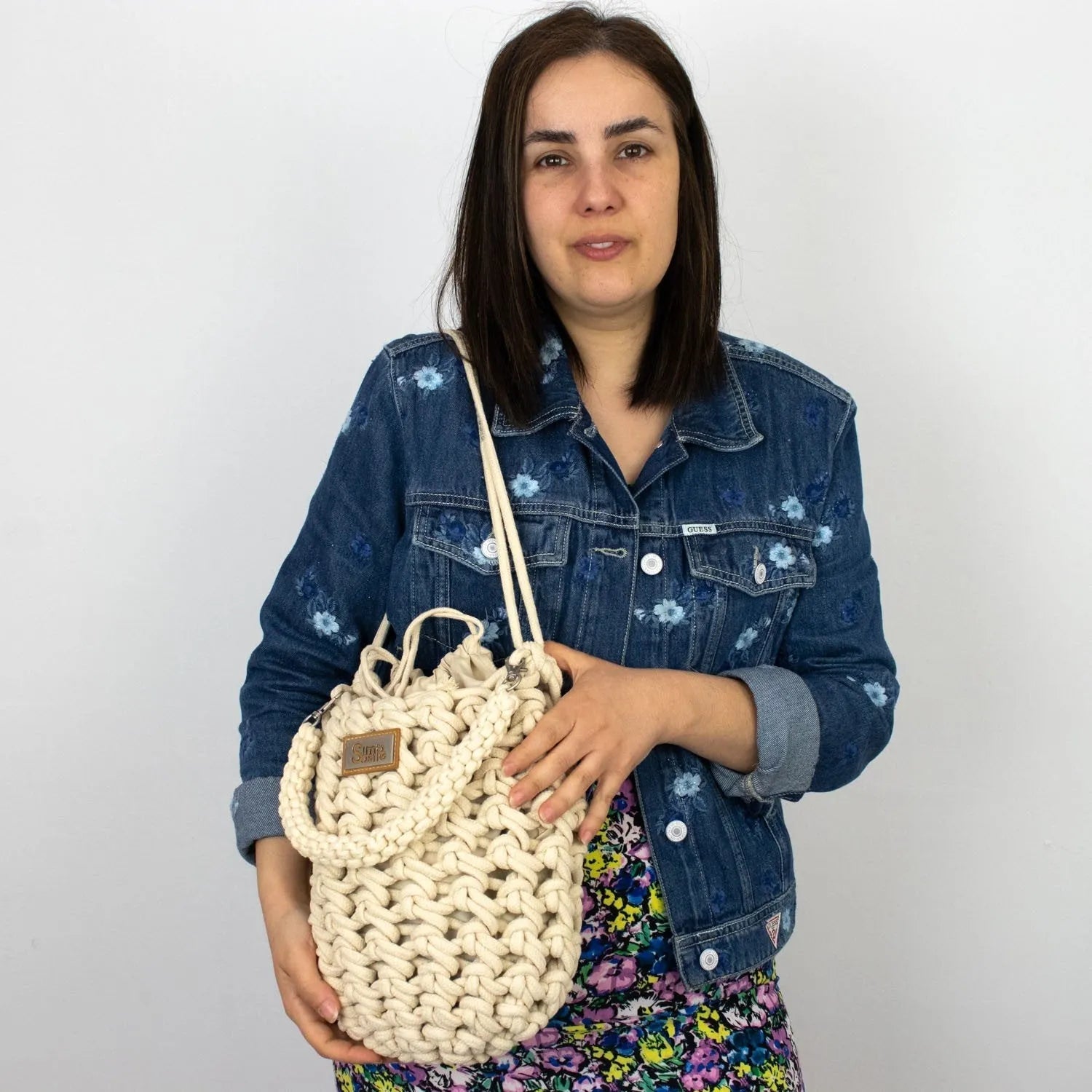 Bolso de mano bucket en cuerda trenzada Simosastre Celine - KimondoShop