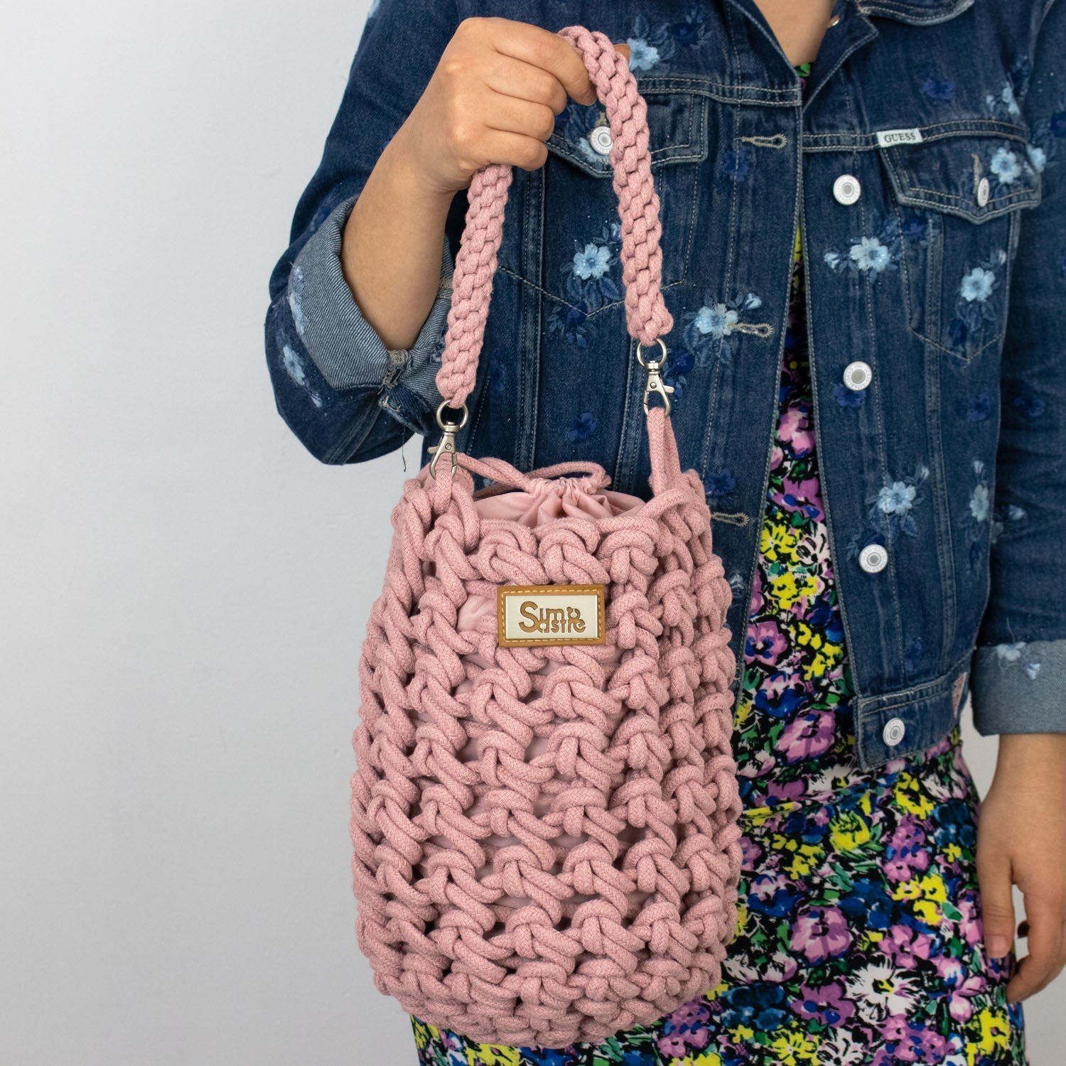 Bolso de mano bucket en cuerda trenzada Simosastre Celine - KimondoShop