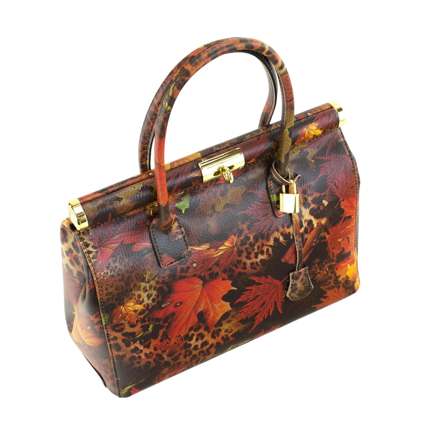 Bolso de mano en Piel Pregato Classic Autumn Animal - KimondoShop