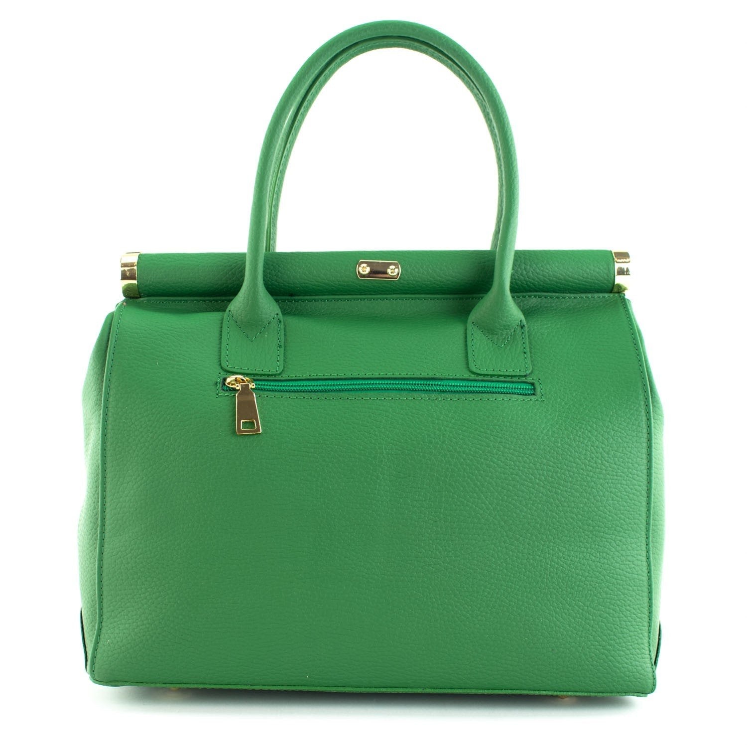 Bolso de mano en Piel Pregato Classic Verde - KimondoShop