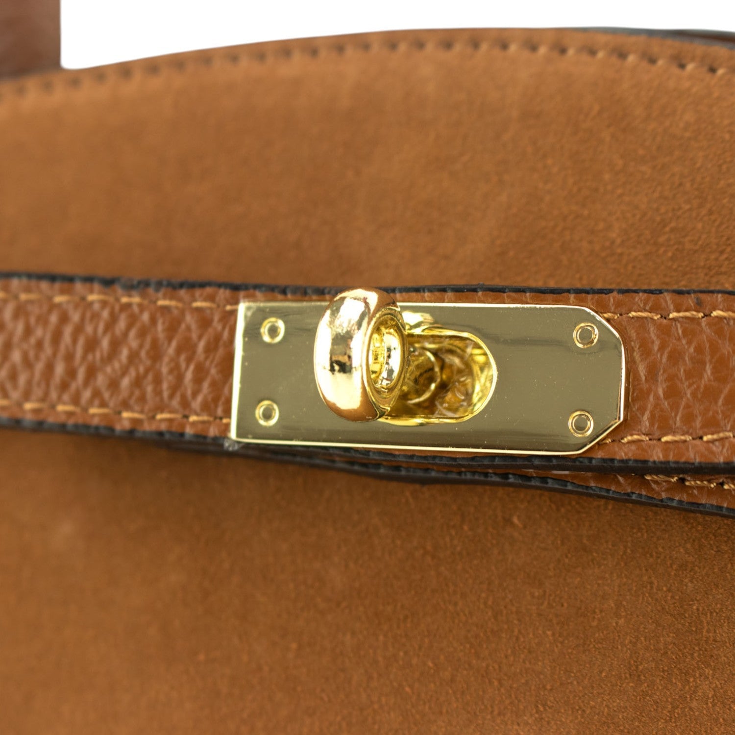 Bolso de mano en piel Pregato Nuit Ante Camel - KimondoShop