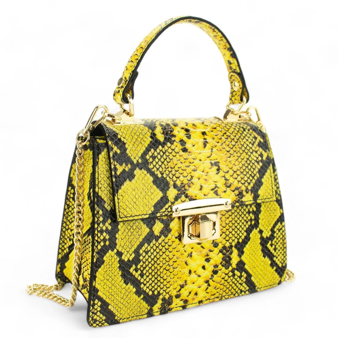 Bolso de mano Piel Pregato Gekko Amarillo - KimondoShop