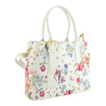 Bolso de mano Piel Pregato Serena Flores Blancas - KimondoShop
