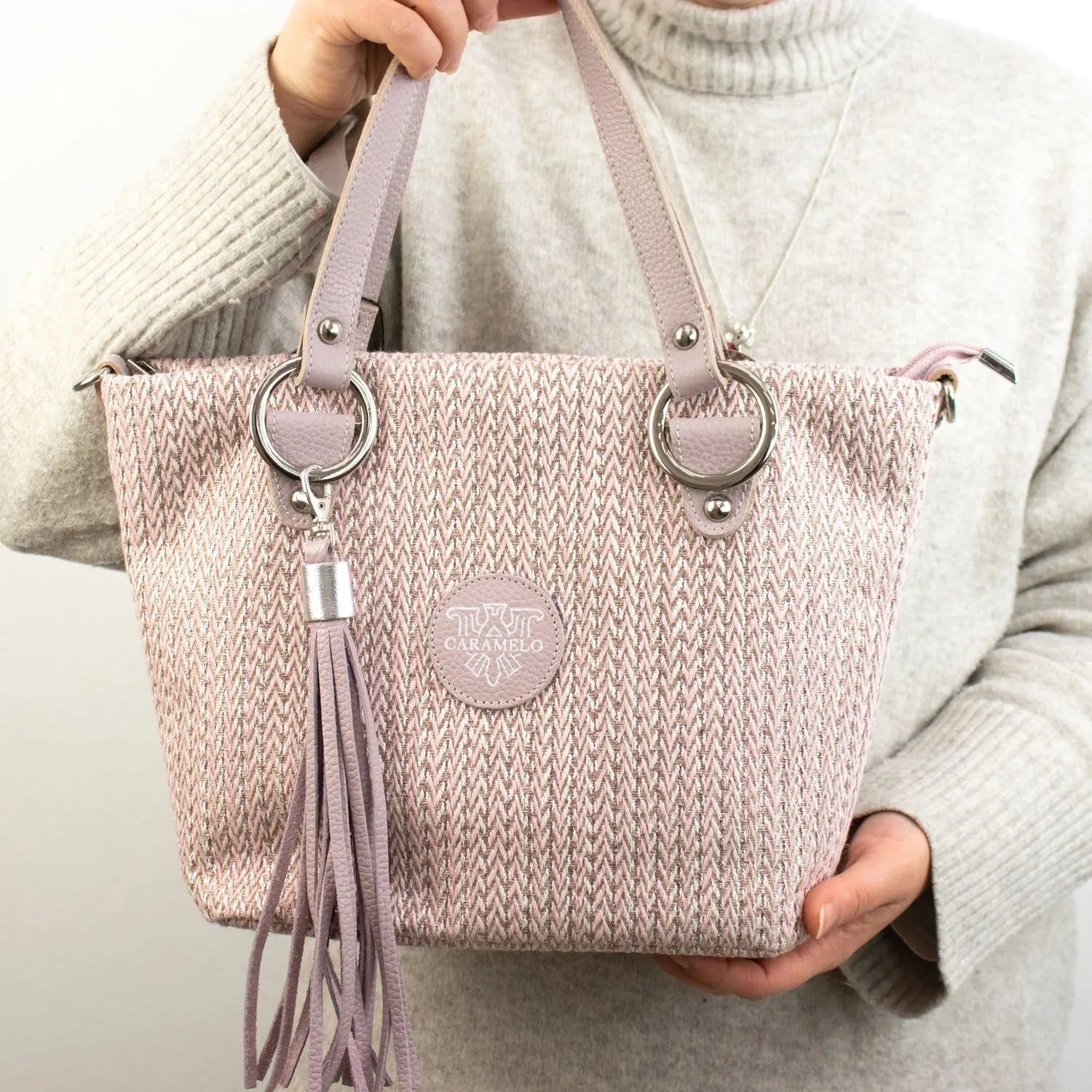 Bolso de mano tote Caramelo Helia - KimondoShop