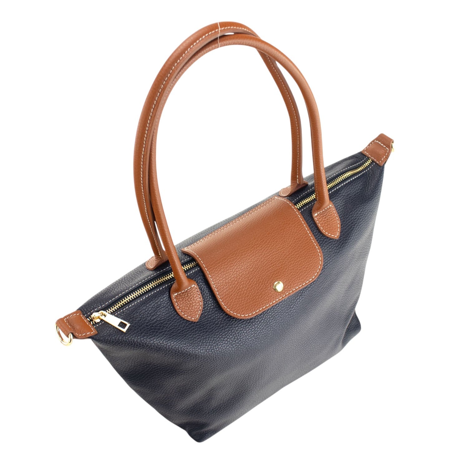 Bolso de Piel Pregato Allure Azul marino - KimondoShop