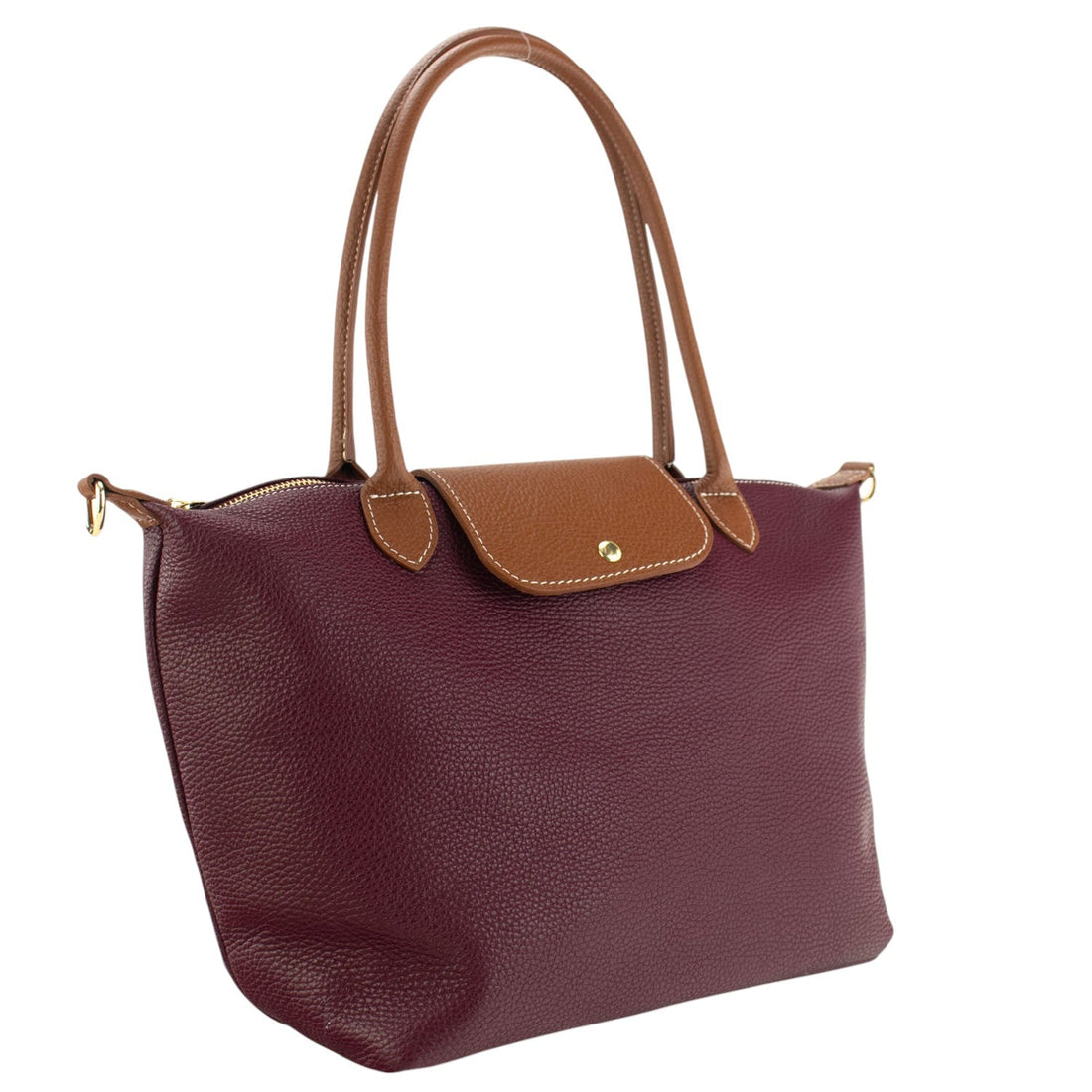 Bolso de Piel Pregato Allure Burdeos - KimondoShop