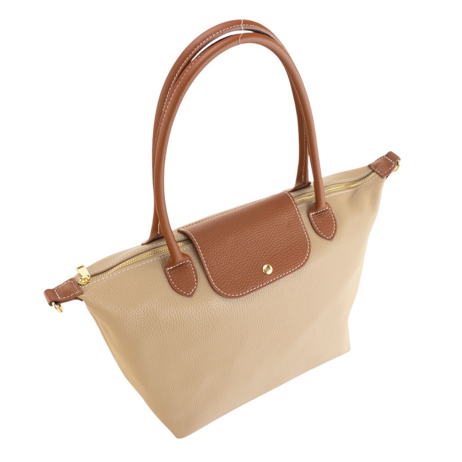 Bolso de Piel Pregato Allure Taupe claro - KimondoShop