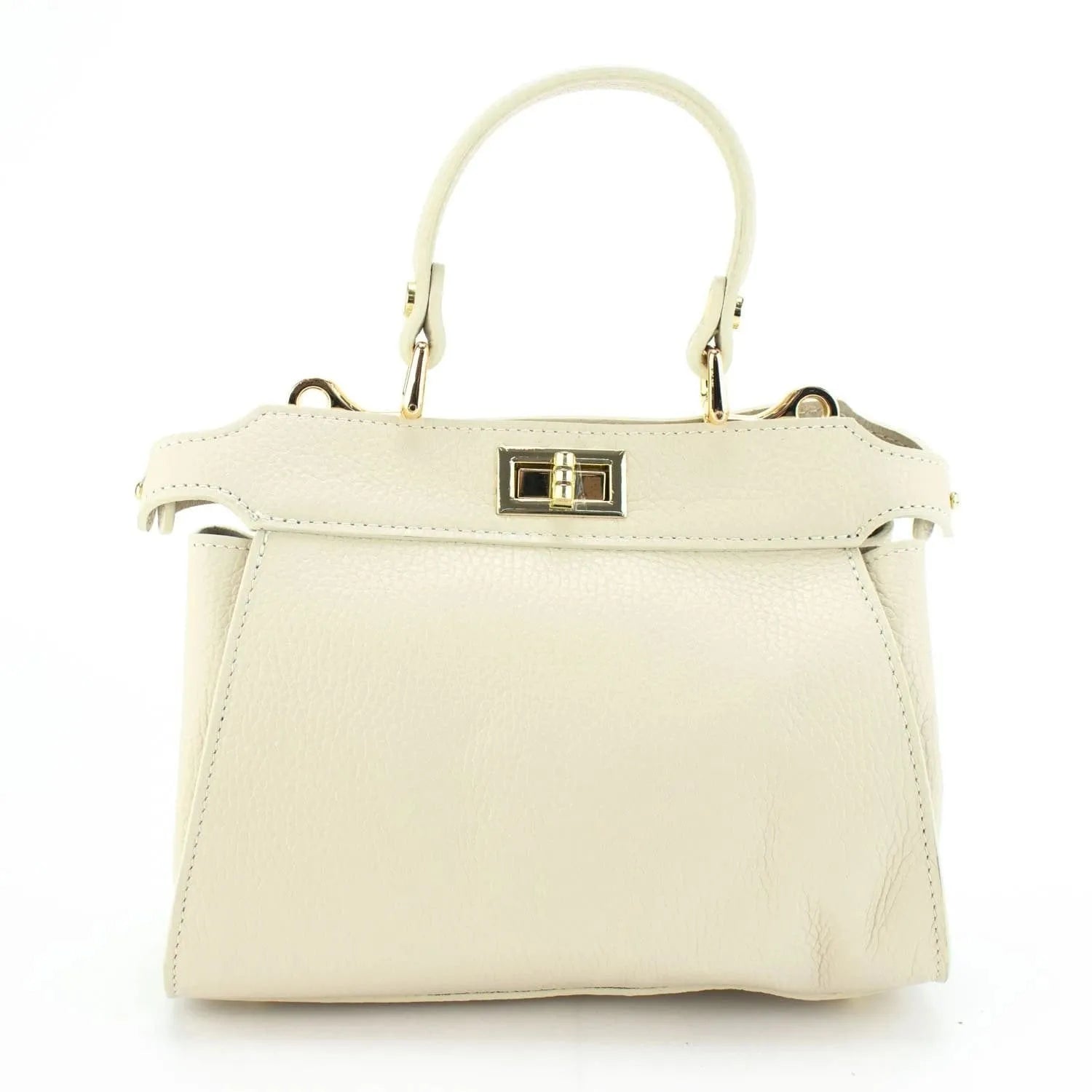 Bolso de Piel Pregato Delta Beige - KimondoShop