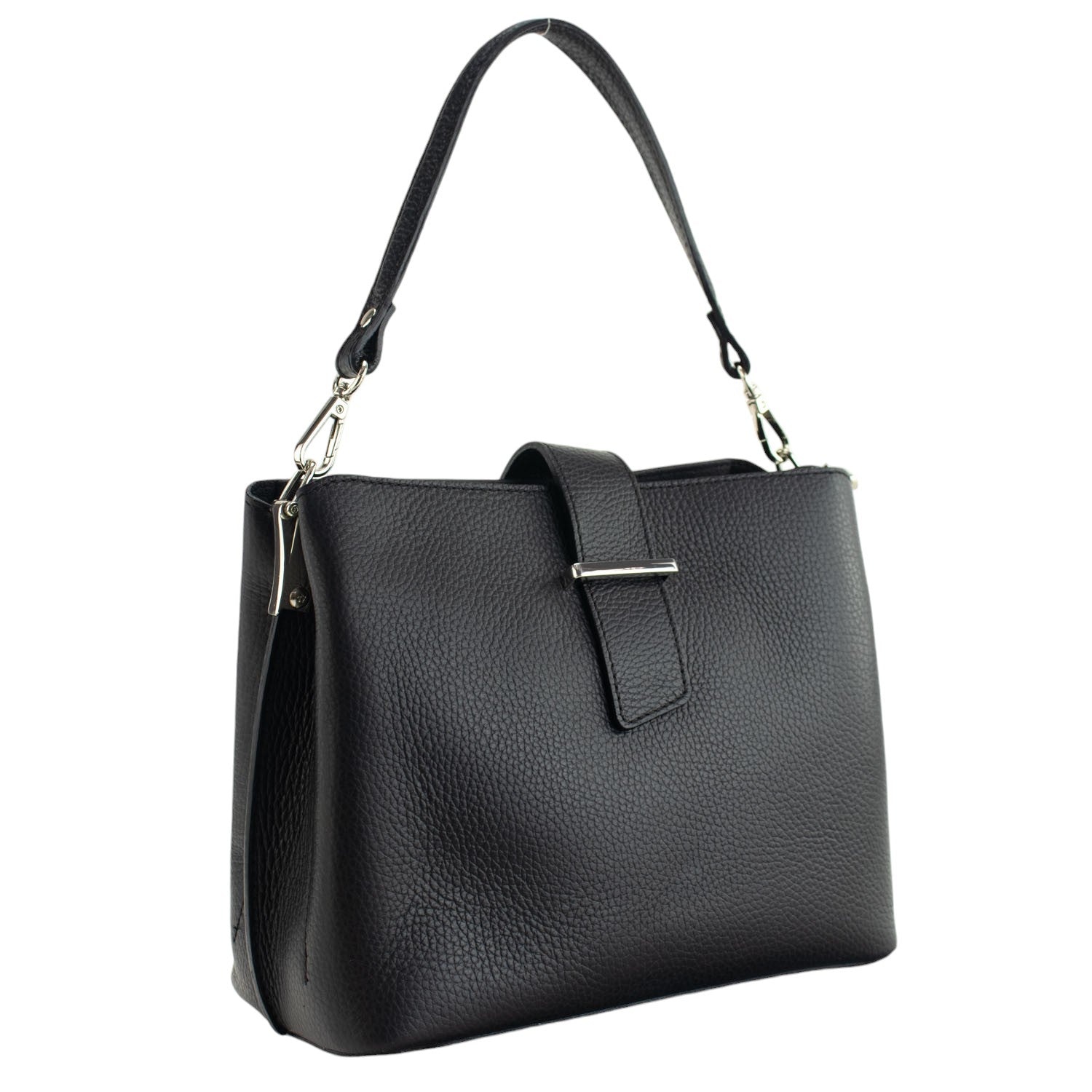 Bolso de Piel Pregato Eterea Negro - KimondoShop