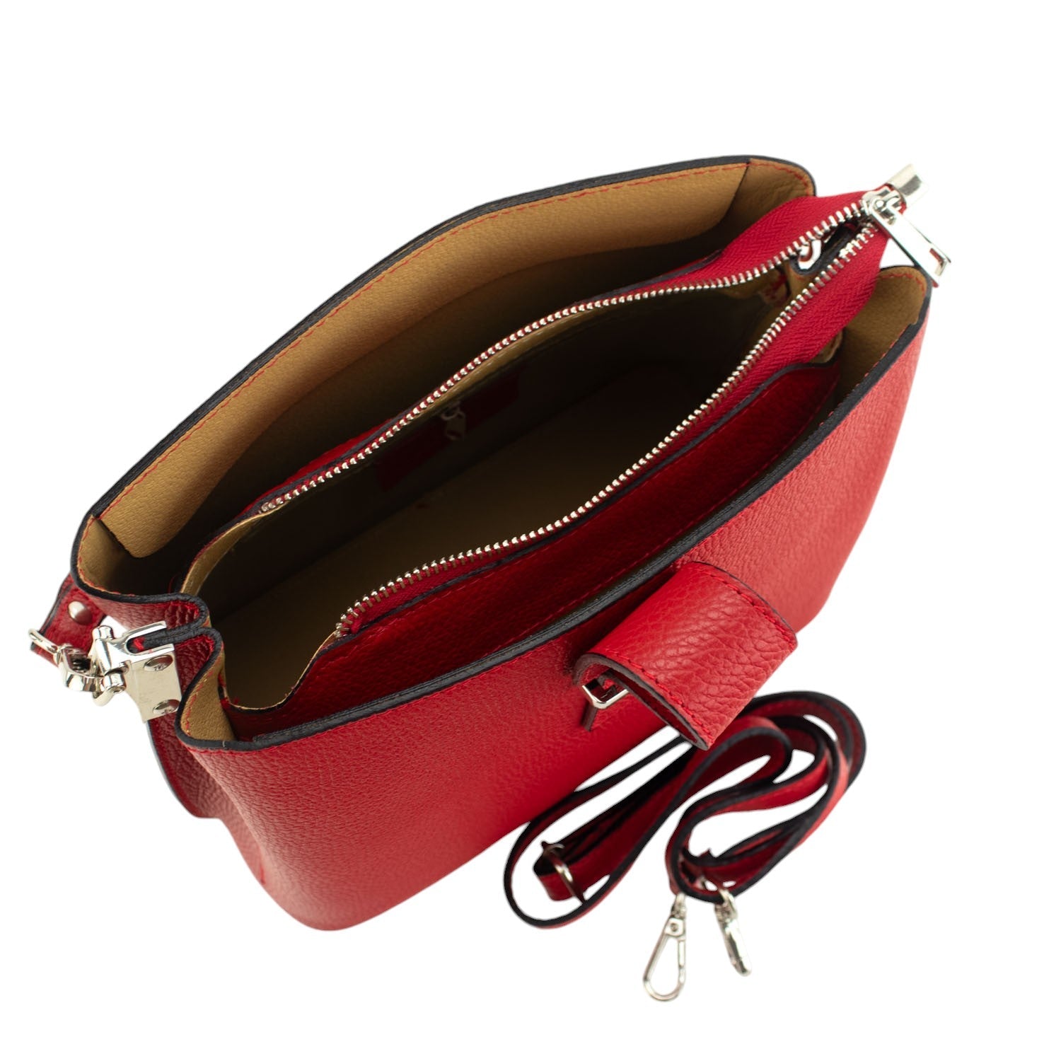 Bolso de Piel Pregato Eterea Rojo - KimondoShop