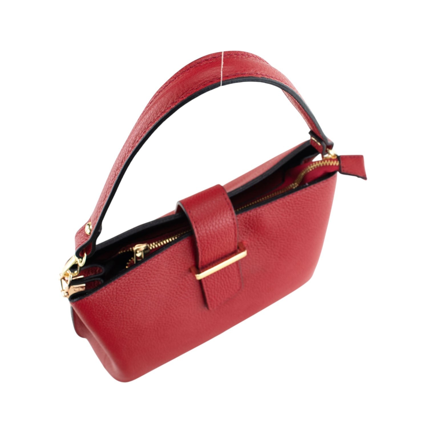 Bolso de Piel Pregato Eterea Rojo - KimondoShop