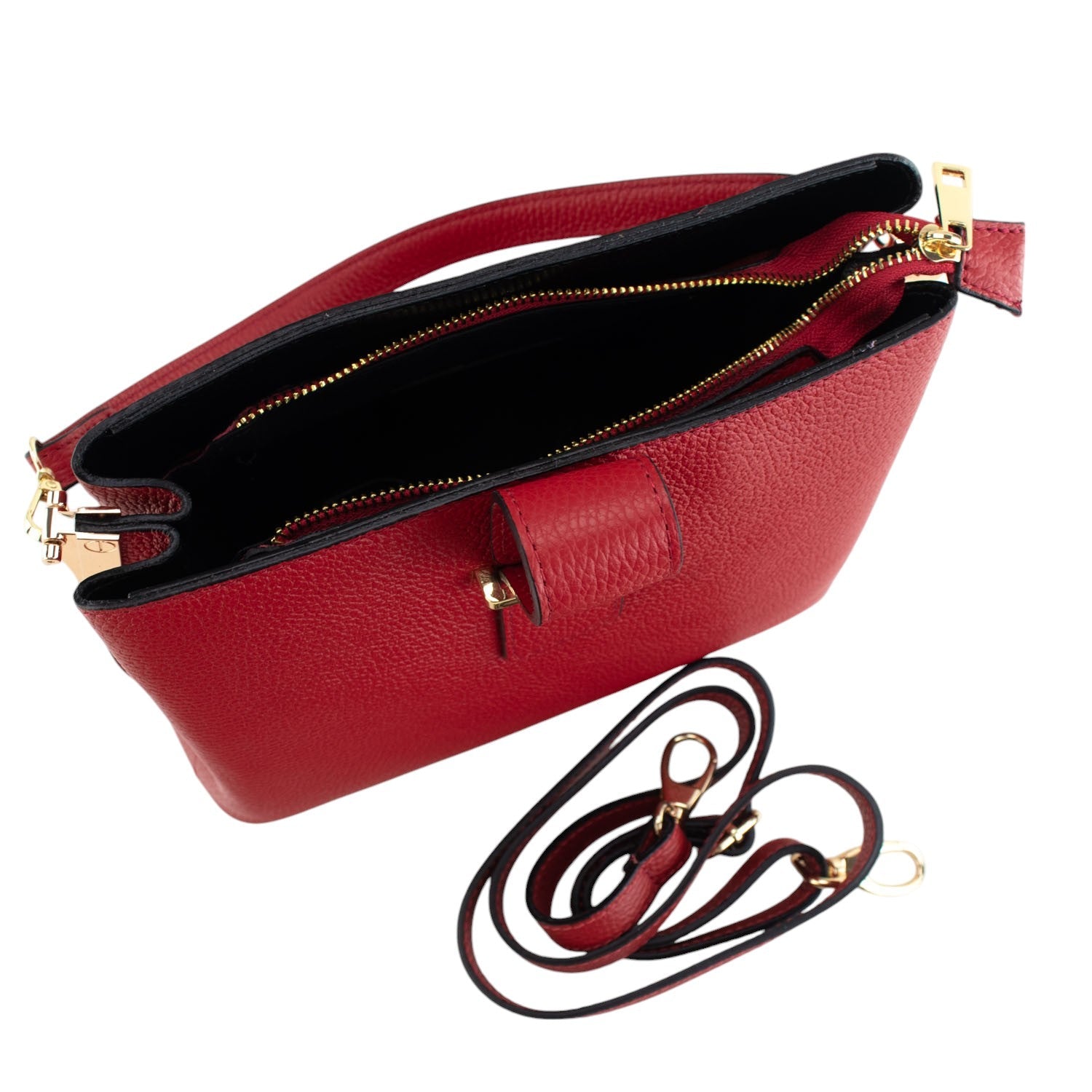 Bolso de Piel Pregato Eterea Rojo - KimondoShop