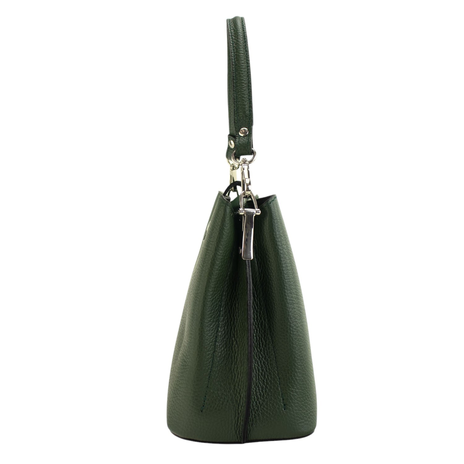 Bolso de Piel Pregato Eterea Verde oliva oscuro - KimondoShop