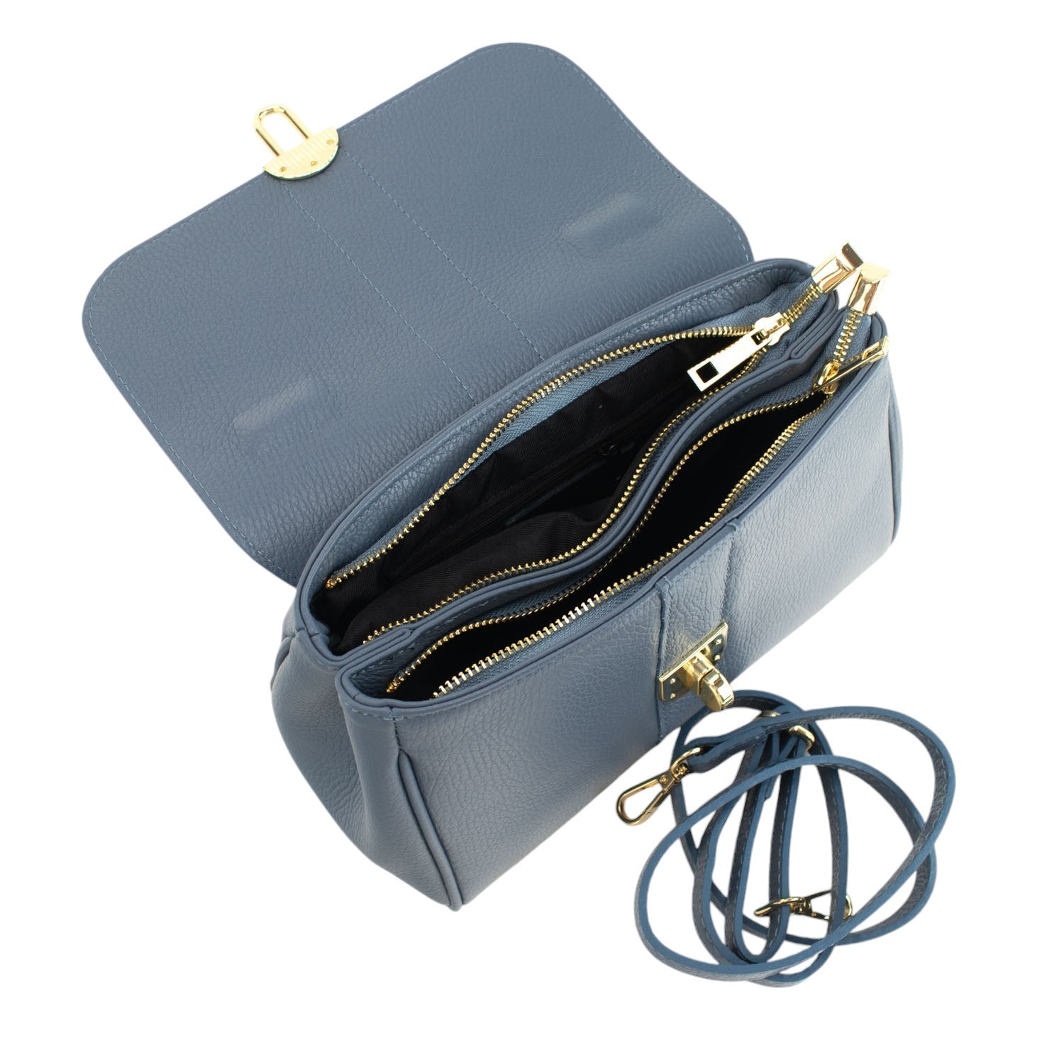 Bolso de Piel Pregato Idillio Azul jeans - KimondoShop