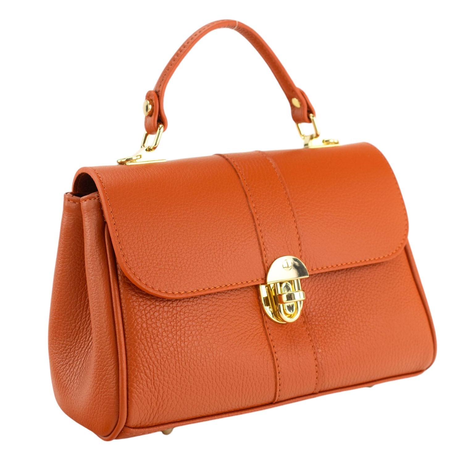 Bolso de Piel Pregato Idillio Naranja - KimondoShop