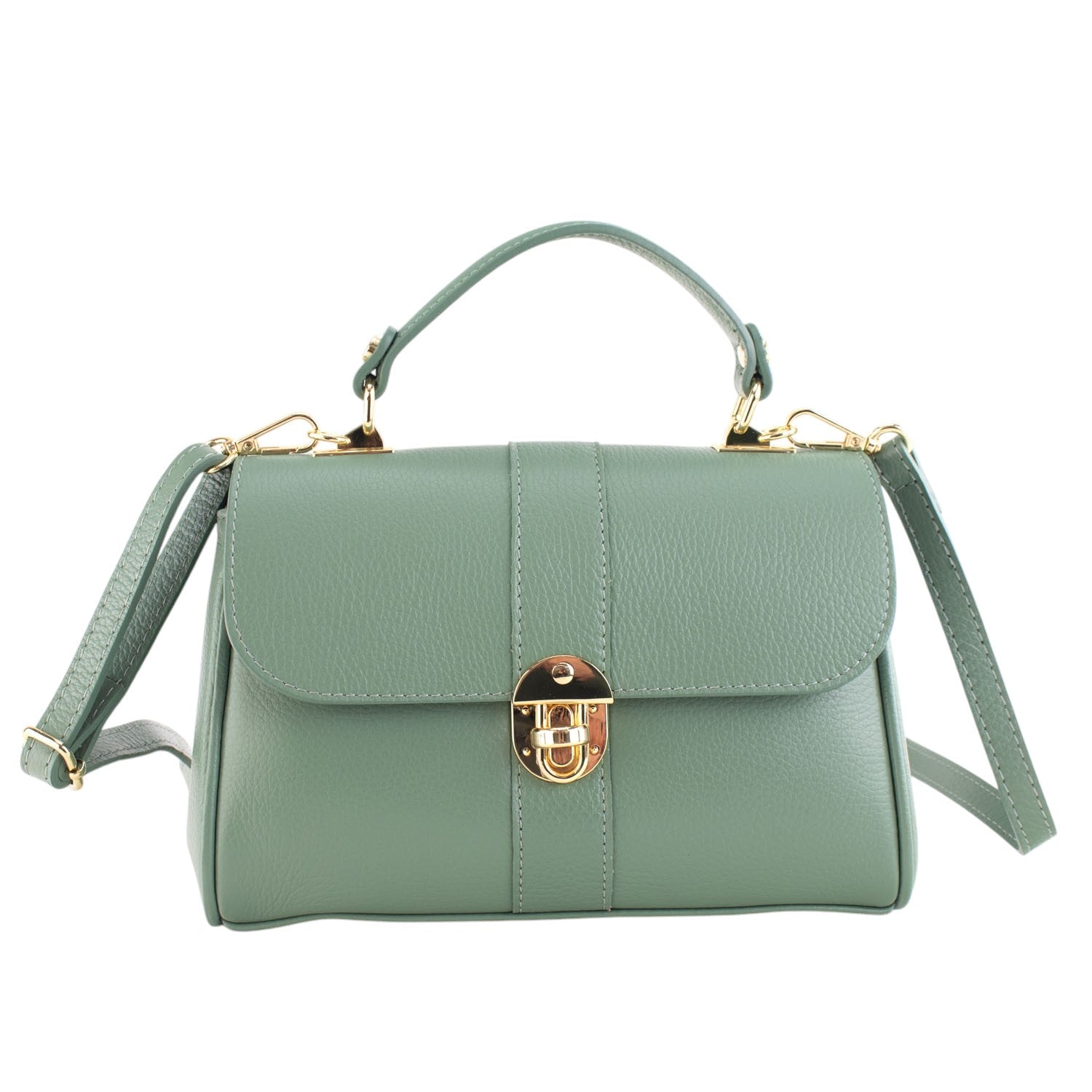 Bolso de Piel Pregato Idillio Verde Aguamarina - KimondoShop