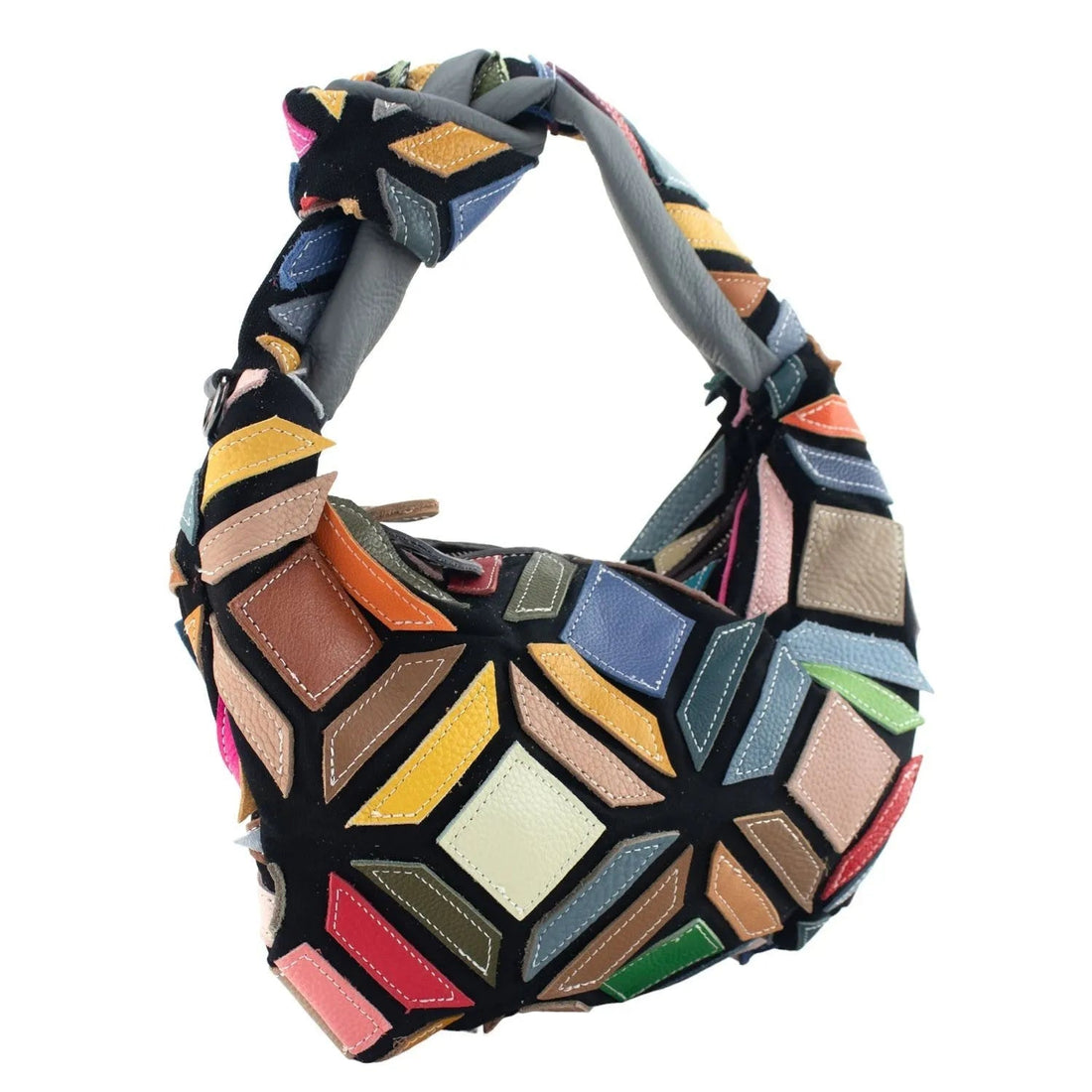 Bolso de Piel Pregato Mosaic Geometric - KimondoShop