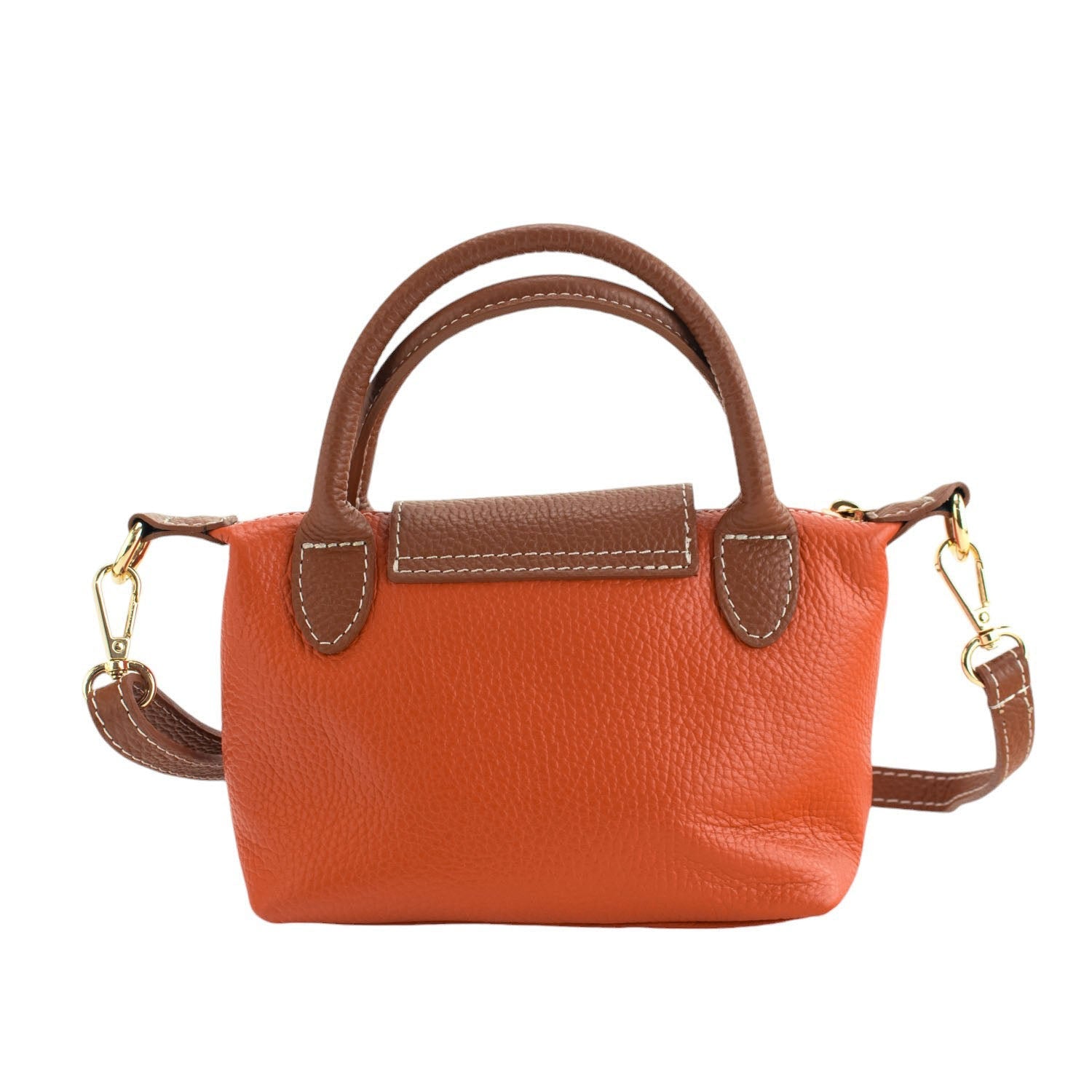 Bolso de Piel Pregato Piuma Naranja - KimondoShop