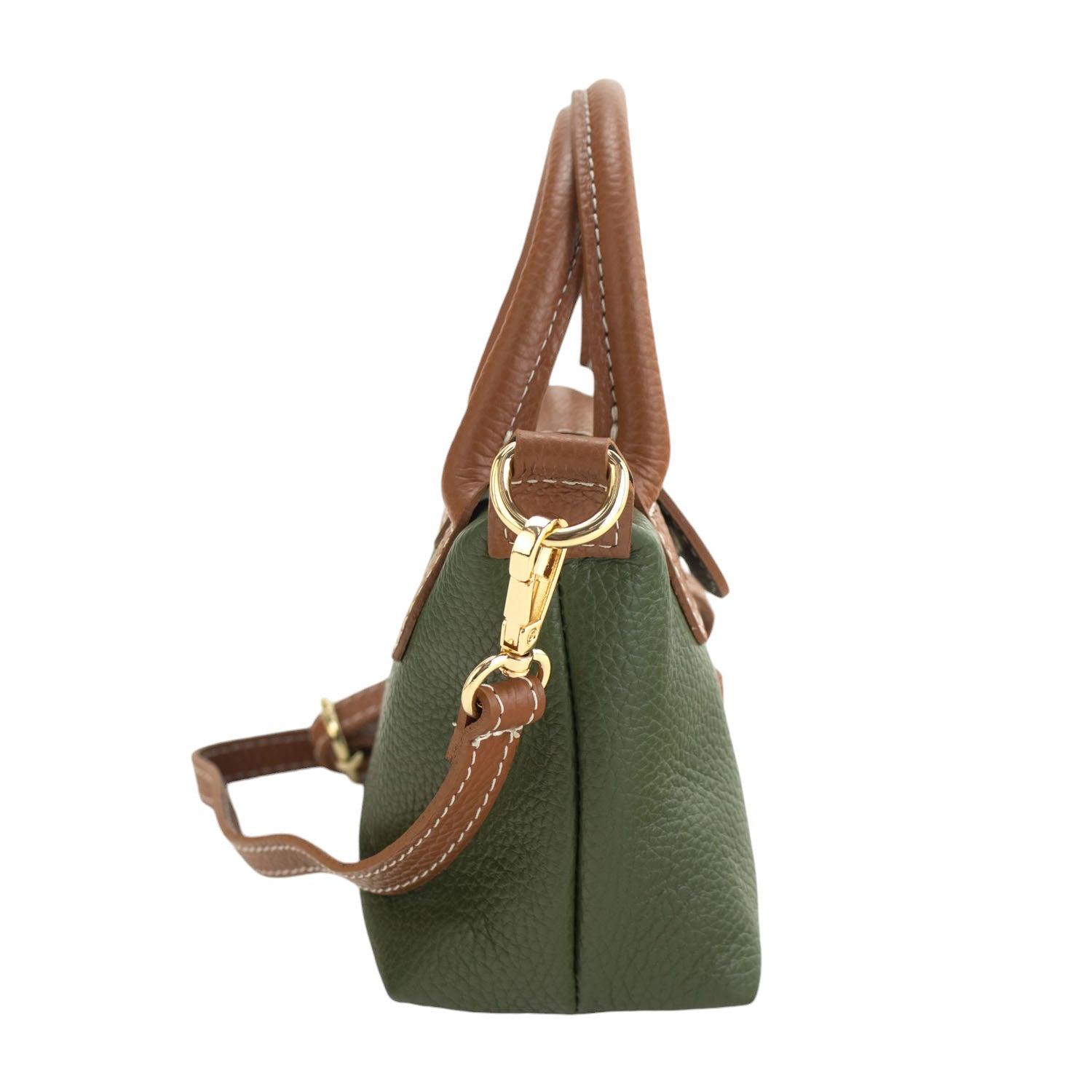 Bolso de Piel Pregato Piuma Verde oliva - KimondoShop