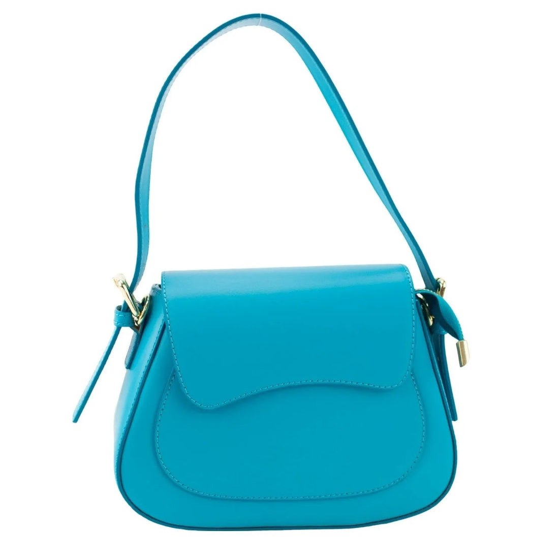 Bolso de Piel Pregato Sigma Azul Turquesa - KimondoShop