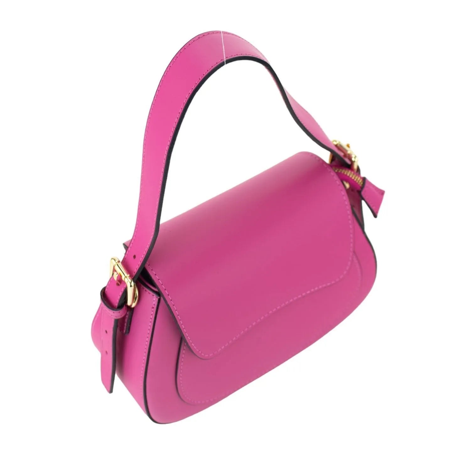 Bolso de Piel Pregato Sigma Fucsia - KimondoShop