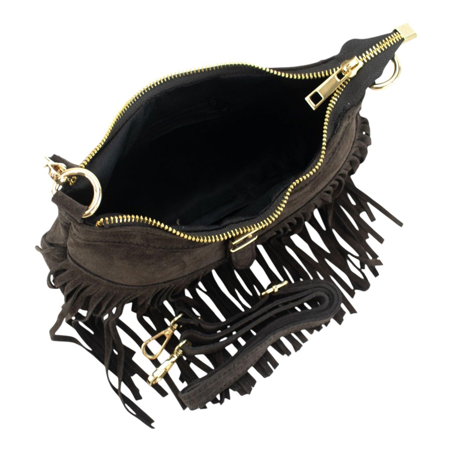 Bolso en piel Pregato Aube Ante Chocolate - KimondoShop