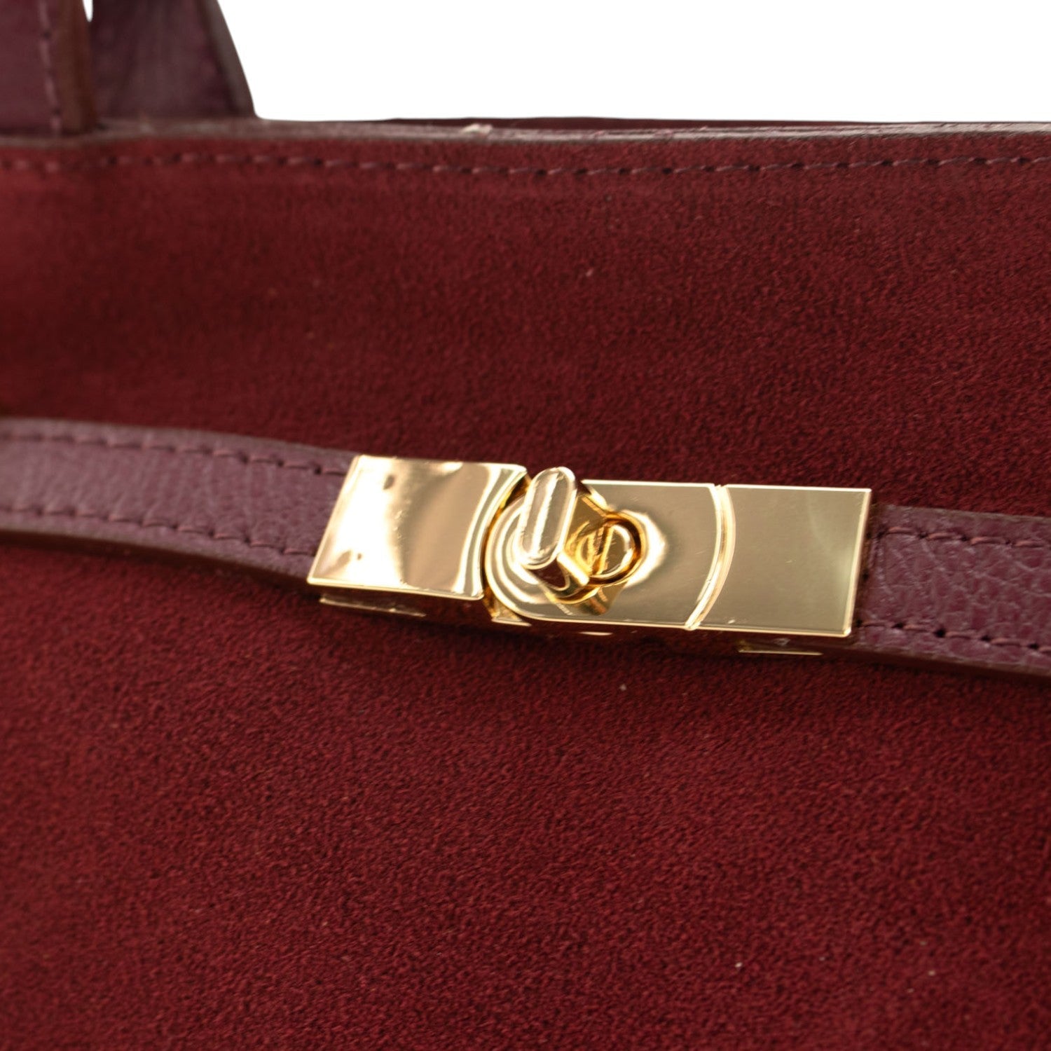 Bolso en Piel Pregato Aurea Burdeos - KimondoShop