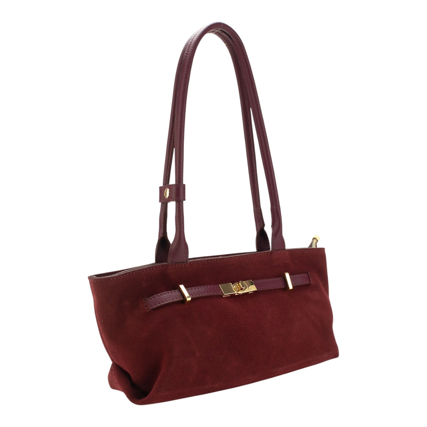 Bolso en Piel Pregato Aurea Burdeos - KimondoShop