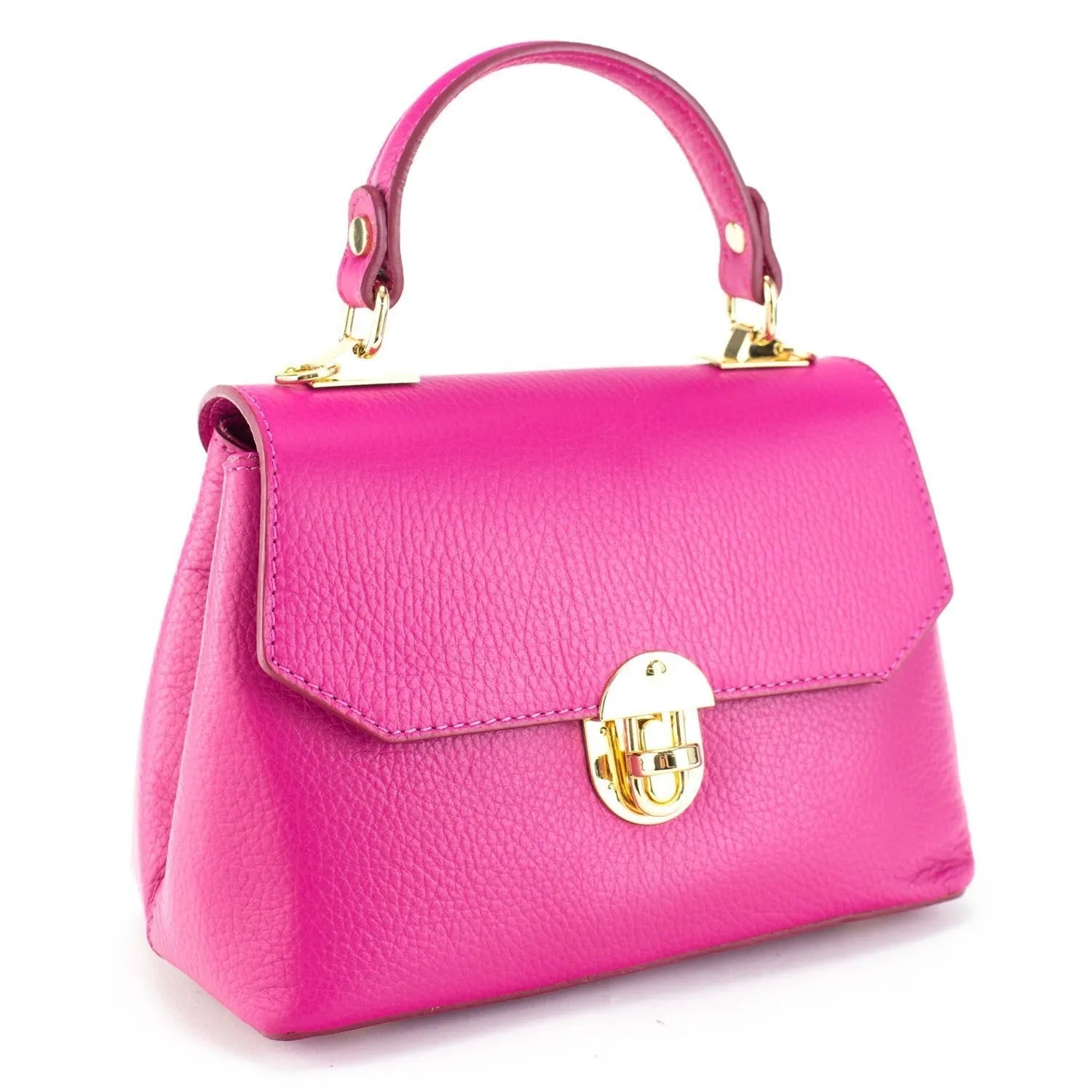 Bolso en Piel Pregato Carezza Fucsia - KimondoShop