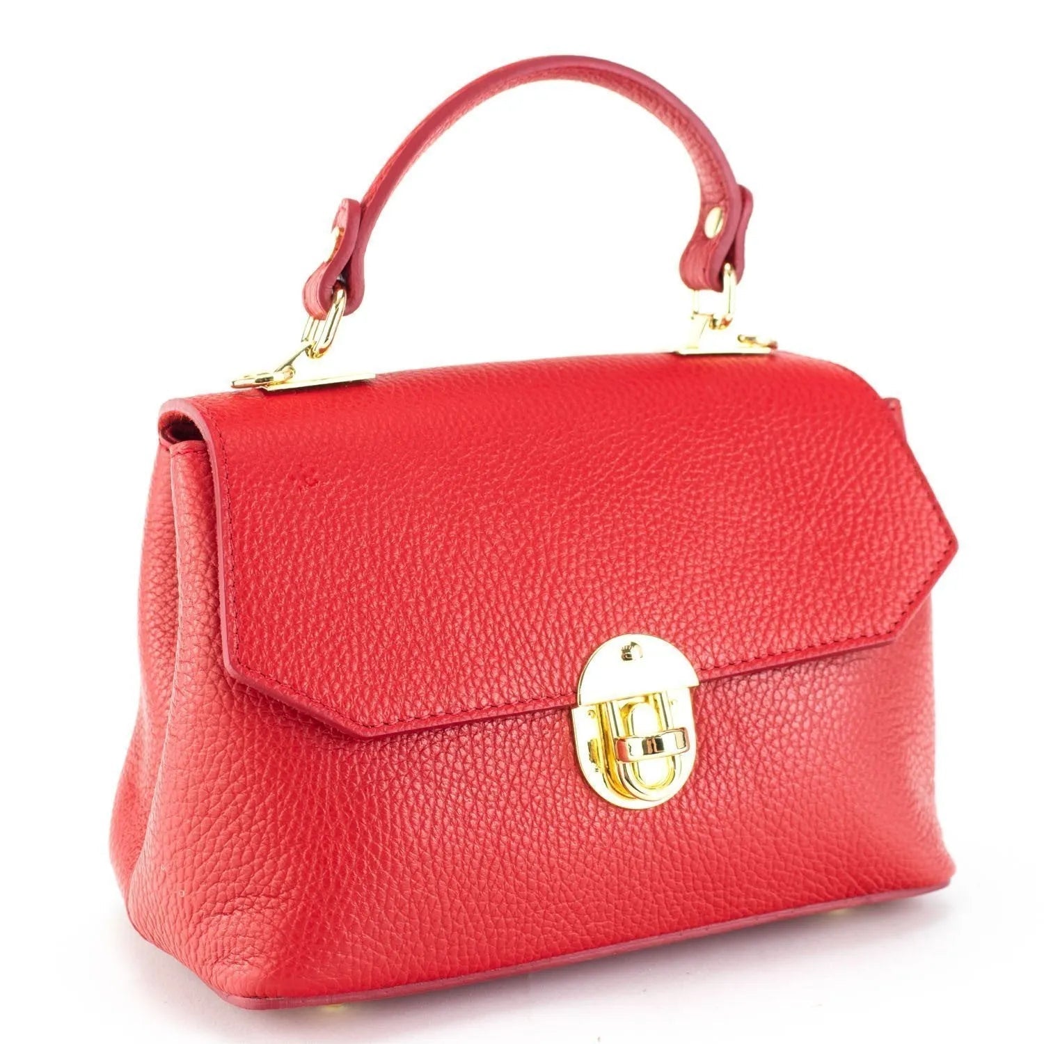 Bolso en Piel Pregato Carezza Rojo - KimondoShop