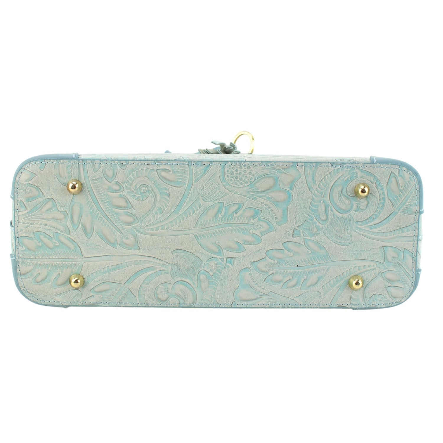 Bolso en piel Pregato Eleganza Grabado Azul - KimondoShop