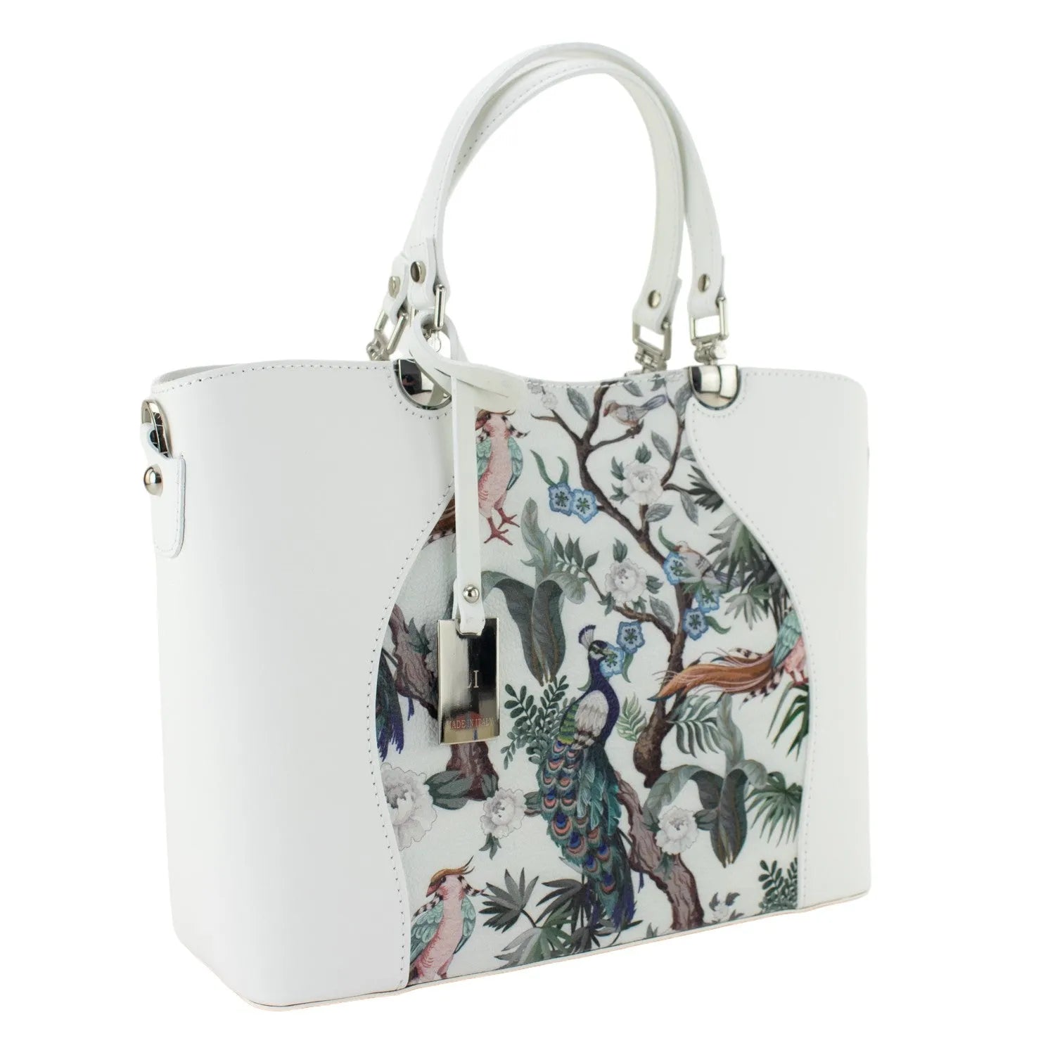 Bolso en piel Pregato Eleganza Li Majestic Blanco - KimondoShop