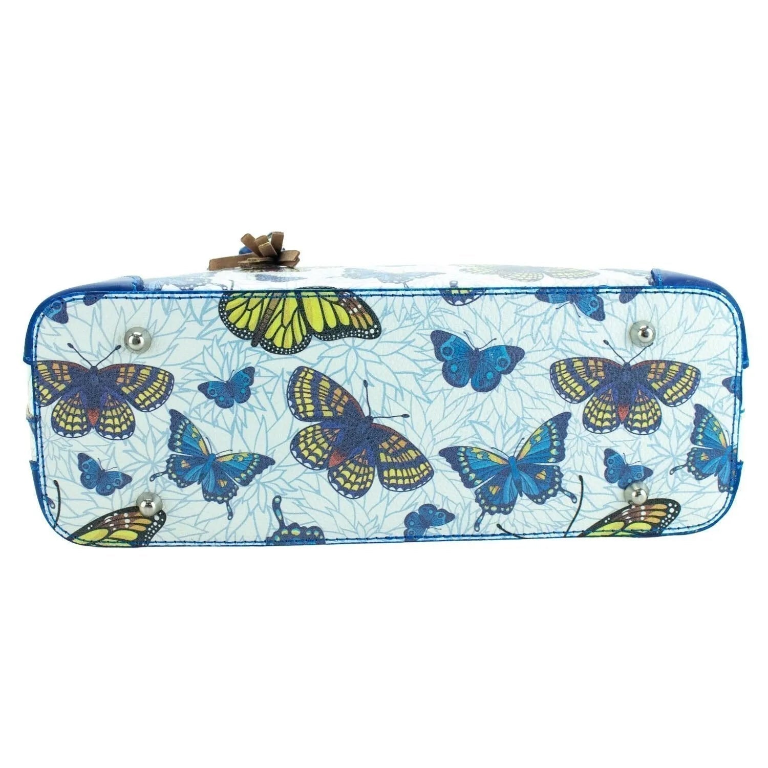 Bolso en piel Pregato Eleganza Mariposas azules - KimondoShop