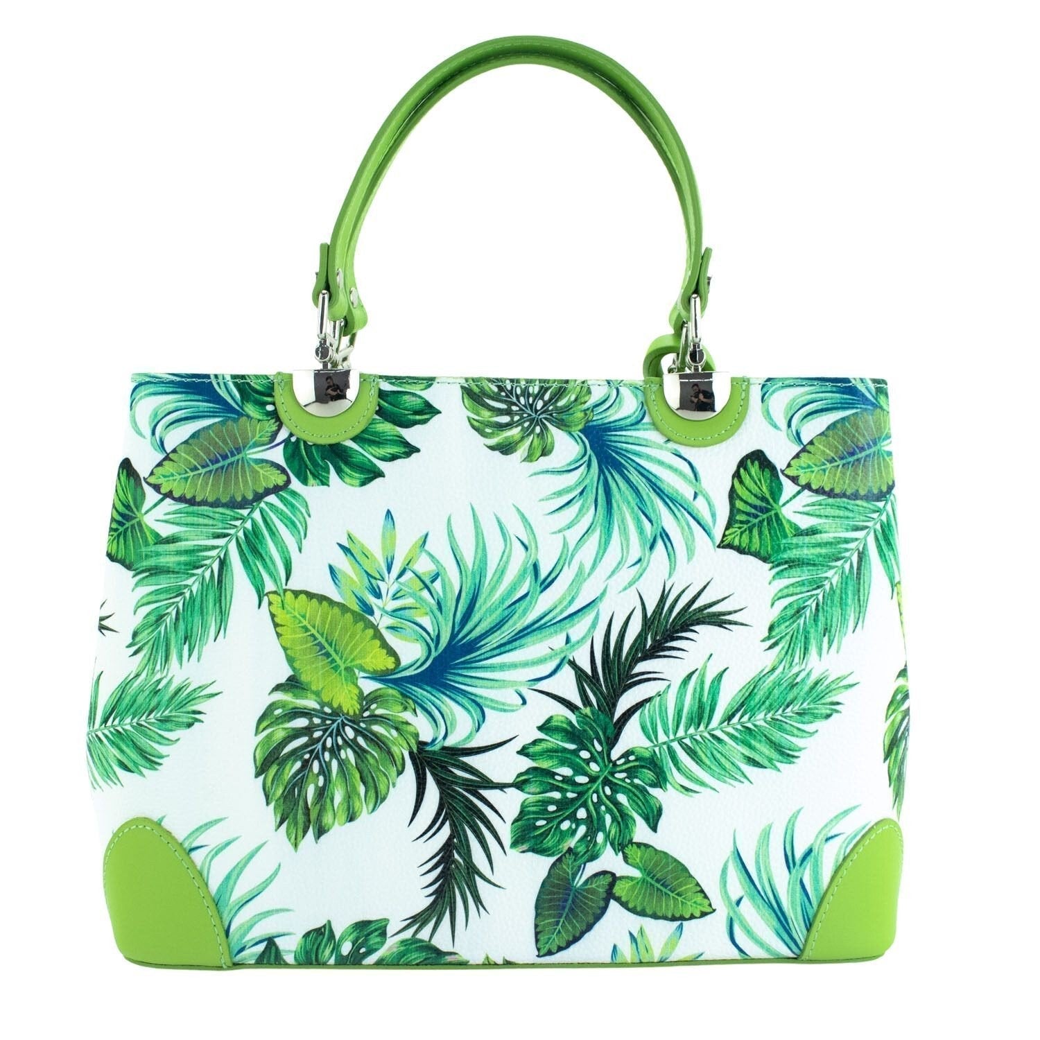 Bolso en piel Pregato Eleganza Tropical Green - KimondoShop