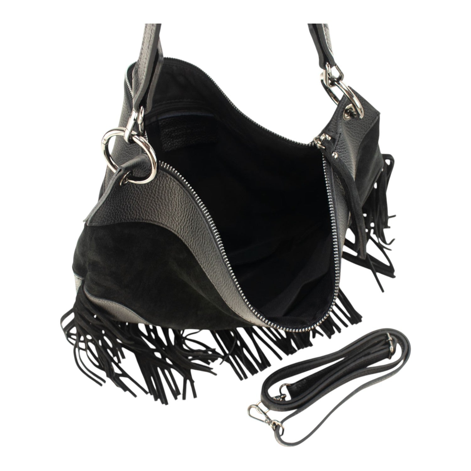 Bolso en Piel Pregato Essenza Negro - KimondoShop